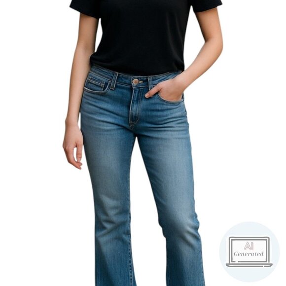 Silver Jeans SUKI Boot Cut Light Wash Denim Blue Stretch Denim Size 28 Hemmed - Picture 1 of 14